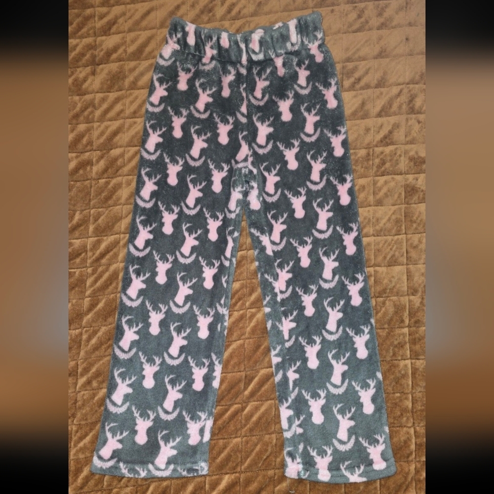 Bass Pro Shops Fleece Pajama Lounge Pants Deer Print XS